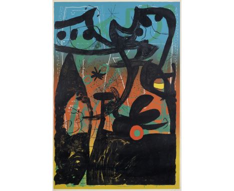 Joan Miró (1893-1983)Défilé de mannequins à Bahia (Mourlot 628) Lithograph in colours, 1969, on wove paper, signed and number