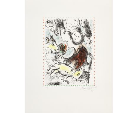 Marc Chagall (1887-1985)L'Artiste a la Chèvre (Mourlot  1026) Lithograph in colours, 1984, on Arches wove paper, signed and n