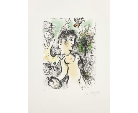 Marc Chagall (1887-1985)Nu au Visage Double (Mourlot  1013) Lithograph in colours, 1983, on Arches wove paper, signed and num