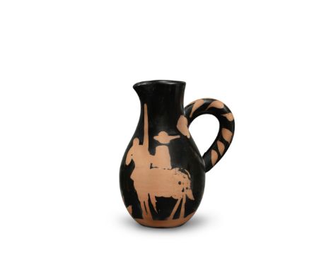 Pablo Picasso (1881-1973)Picador (Ramié 162) marked Edition Picasso/Madoura (underneath)terracotta pitcher with black glazeCo