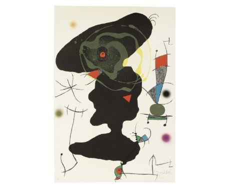 Joan Miró (1893-1983)One plate, from Oda a Joan Miró (Mourlot 907; Cramer Books 175) Lithograph in colours, 1973, on wove pap