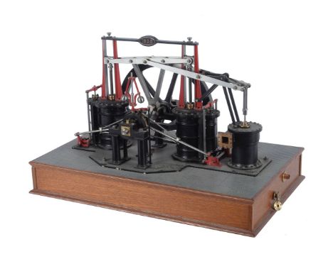 A well engineered model of a Galloway non dead centre live steam engine, built by its late owner to the Anthony Mount design 
