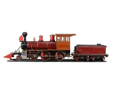 A well engineered 7 1/4 inch gauge model of an American Mogul 2-6-0 tender locomotive, built by Mr Brian Lee of Yorkshire. Th