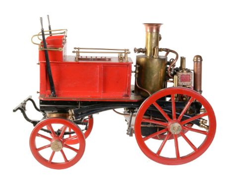 A well-engineered 2 inch scale model of a Shand Mason horse drawn fire engine, built by Mr D Cunnington from Edgar T Westbury