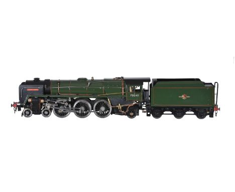 A well-engineered 3 ½ inch gauge model of a 4-6-2 Standard Class 7 British Railways 'Britannia Class' tender locomotive No 70