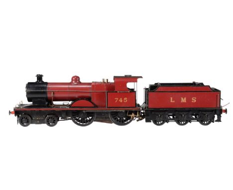 A well engineered 5 inch gauge model of a 4-4-0 Midland Compound tender locomotive No 745 'Maid of Kent', built by Mr Norman 