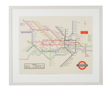 Harry Beck (British 1902-1974) London Underground Map. Lithograph in colours, 1935, printed by Waterlow &amp; Sons, London. 5