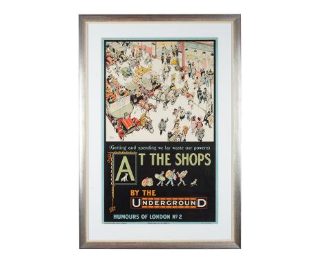 Tony Sarg (1880-1942) At the shops. Lithograph in colours, 1913, printed by Johnson, Riddle & Co., Ltd., London. 90 x 60.5cm 