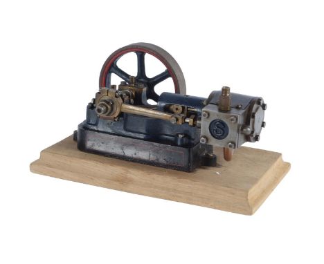 A well engineered model of a Stuart Turner 10H horizontal live steam engine, having single cylinder 3/4 inch stroke by 3/4 in