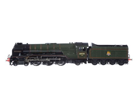 
	
		A fine gauge 1 model of a LNER A1 Class 4-6-2 tender locomotive No 60120 'Kittiwake', being electrically powered with ca
