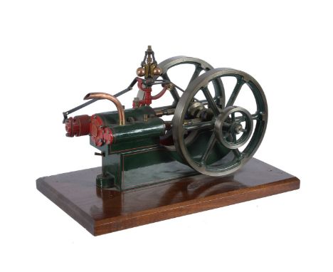 A well engineered model of a 'Jowitt Major' twin cylinder 'Popet valve' horizontal mill engine, by Chelston Model Engineering