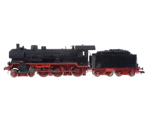 
	
		A 10mm scale gauge 1 Märklin model of a DB Prussian 4-6-0 P8 tender locomotive, having fluted motion, Walschaerts valve 