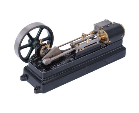 A model of a Stuart Turner S50 horizontal mill engine, having single cylinder 3/4 inch stroke by 3/4 inch bore with cross-hea