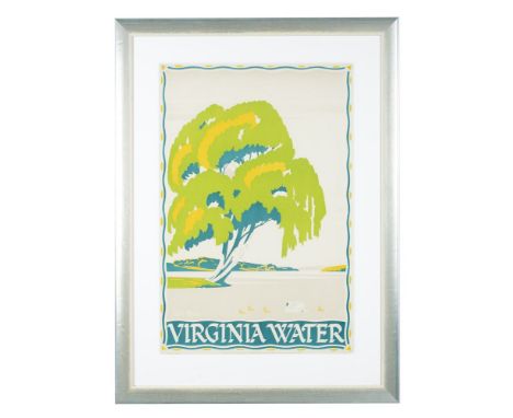 Noel Rooke (British 1872-1953) Virginia Water. Lithograph in colours, 1922, printed by Sanders Philips &amp; Co., Ltd., Londo