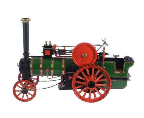 A well engineered 1 inch scale model of a Burrell general purpose agricultural traction engine, the silver soldered copper bo