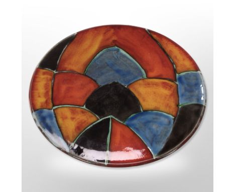 A large Poole charger, diameter 39cm.