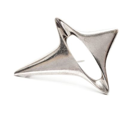 Henning Koppel for Georg Jensen - a Danish silver brooch, of abstract form, no. 339, stamped Georg Jensen 925S Denmark, appro