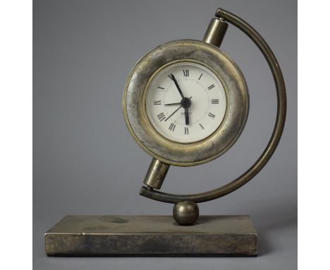 A Vintage Desk Top Advertising Clock for A.B. Plant Shipping Ltd, Plinth Base, 13cm wide 