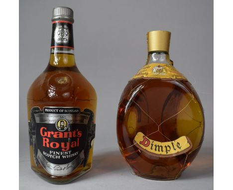 A Bottle of Haig Dimple Blended Scotch Whisky Together with a Bottle of Grants Royal Scotch Whisky 
