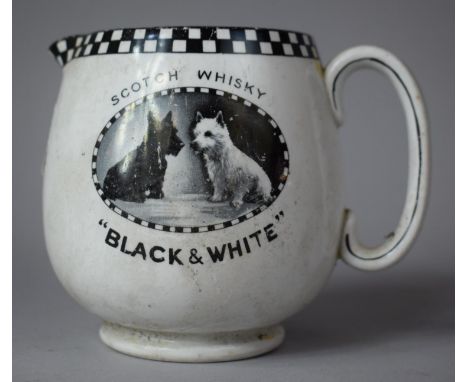 A Vintage Black and White Scotch Whisky Water Jug, Nibbles to Spout, 11cm high 