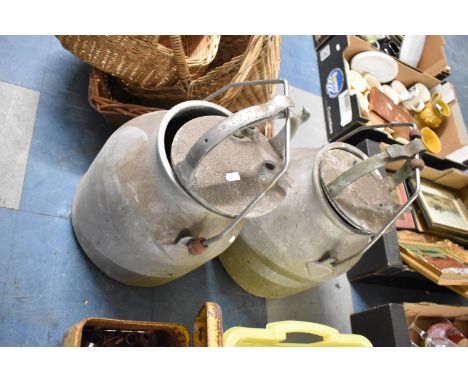Two Vintage Aluminum Milking Units 