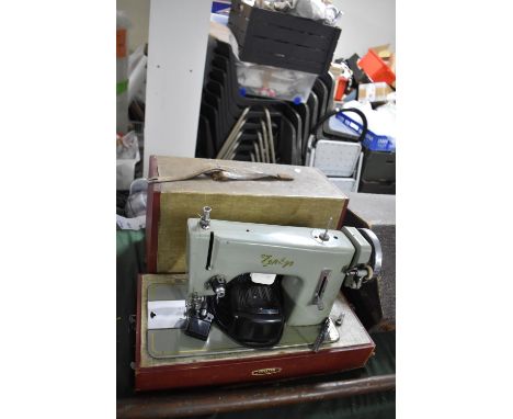 A Vintage Zephyr Electric Sewing Machine, with Foot Pedal, but untested 