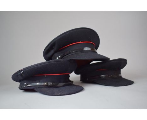 Three Vintage Peaked Caps, 2x 7 1/8th and 1X 6 7/8th 