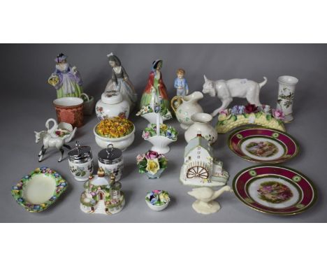 A Collection of Various Ceramics to include Various Figural Ornaments by Royal Doulton (All Figures AF) Coalport Cottage, Coa