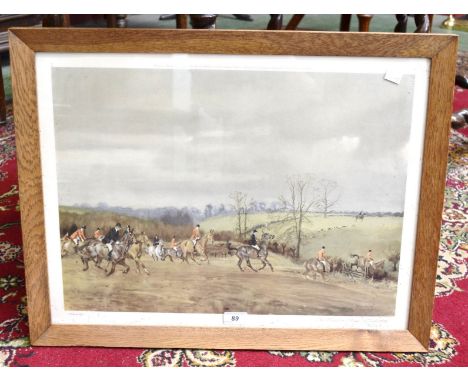 Michael Lyne, by and after, The Waddon Chase at Waterloo, a hunting print; Cecil Aldin, by and after, Taking the Fence; R Dup