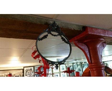 *Empire style small mirror with extensive decoration approx 32 cm x 26.5 cm *this item will have VAT added to the hammer pric