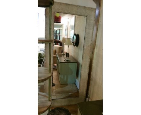 *Large mirror, distressed white moulded frame overall measurement approx 84 cm x 188cm *this item will have VAT added to the 