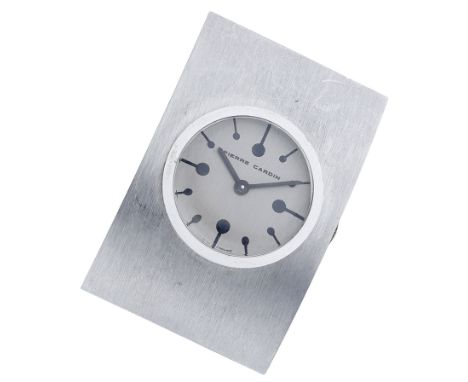 Pierre Cardin / Jaeger. A steel curved rectangular wristwatch, PC105, Espace Collection, circa 1971. Movement: cal. 36, manua