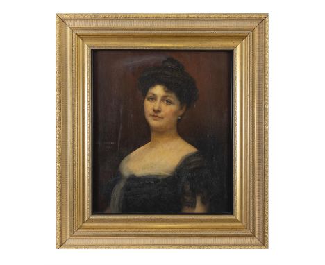 GABRIEL JOSEPH MARIE AUGUSTIN FERRIER&nbsp;(1847-1914)Portrait of a woman, bust-lengthOil on canvas, 60 x 50cm