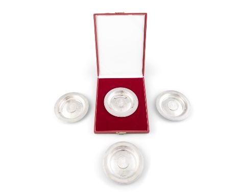 FOUR SILVER 'ROYAL LINEAGE SERIES' DISHES,London 1973 & 1975, mark of Silver Manufacturers Ltd., Limited editions of 1500, co