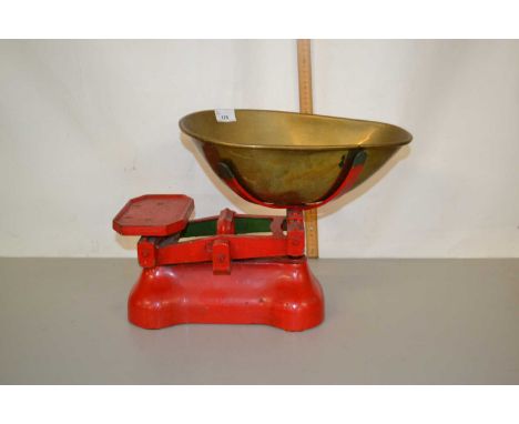 Vintage red painted scales