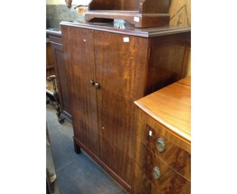 A tallboy with light oak interior drawers. W91cm D45cm H136cm.