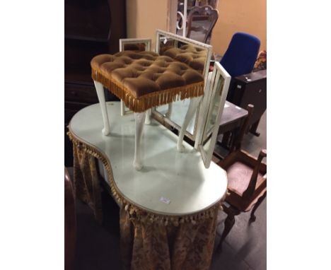 A DRESSING TABLE AND STOOL