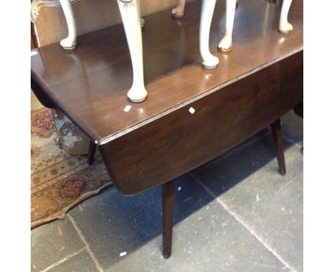 DARK ASH ERCOL DROP LEAF TABLE. L114CM