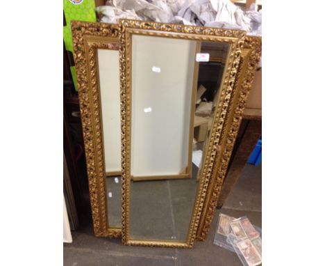TWO GOLD FRAME MIRRORS. R