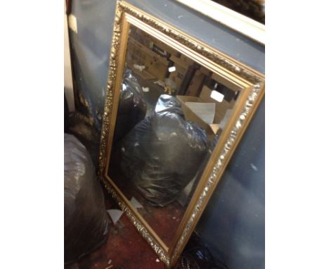 GOLD FRAME MIRROR, H98CM, R