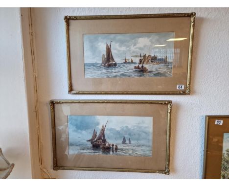 Pair of 19th Century Maritime/Seascape Watercolours by an A Turner