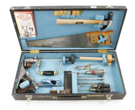A little used STANLEY tool box with many of its original tools G++