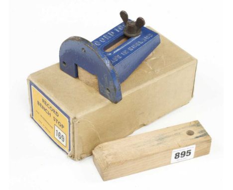 A RECORD No 169 bench stop in orig box G++