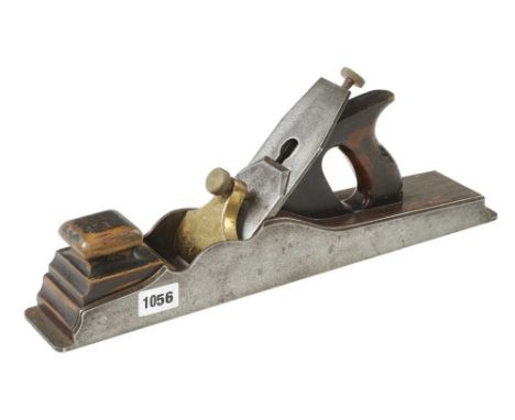 A 17 1/2" late model NORRIS panel plane, some orig finish rubbed, 95% orig Norris iron remains G+