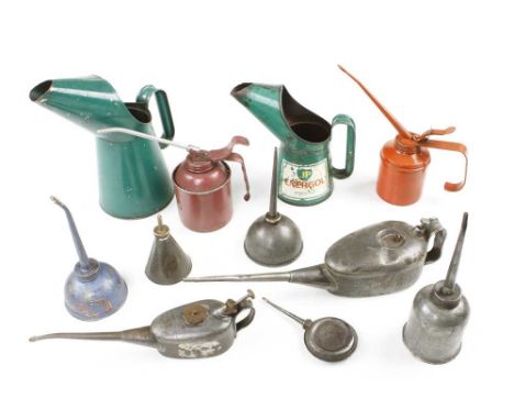11 oilcans and jugs inc. 1930 BP jug G+
