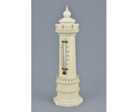 19th century Anglo Indian Ivory Thermometer column, 19cms high. Provenance:&nbsp;From an English private collection