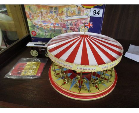 L/E boxed 'Days Gone' model carousel with model traction engine & COA