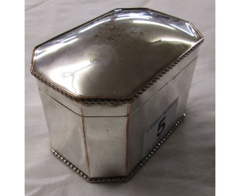 Georgian silver plated tea caddy