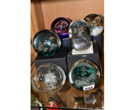 PAPERWEIGHTS etc, comprising Caithness Trilogy 360/750 and Rendevous 6/750 with boxes, together with Selkirk Sea Burst, Emera