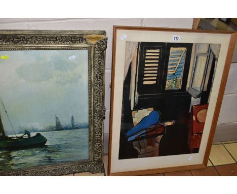 VINTAGE OPEN EDITION PRINTS comprising Henri Matisse 'Interior With Violin', size 59cm x 45cm and Rudolf Anton Guba 'Ewer in 